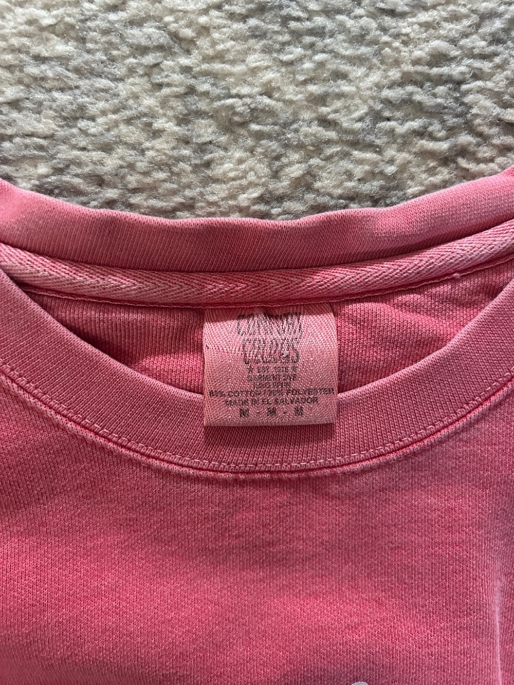 Comfort Colors "stay home." Pink Crewneck Sweatshirt - Picture 2 of 2
